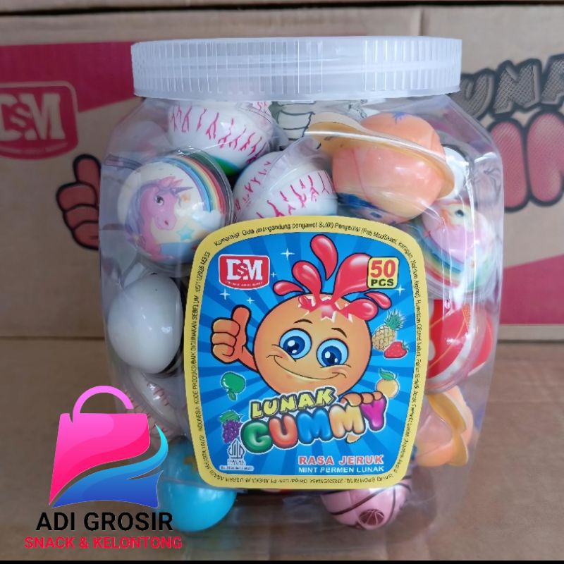 

DSM LUNAK GUMMY Permen 1 toples isi 50 pcs