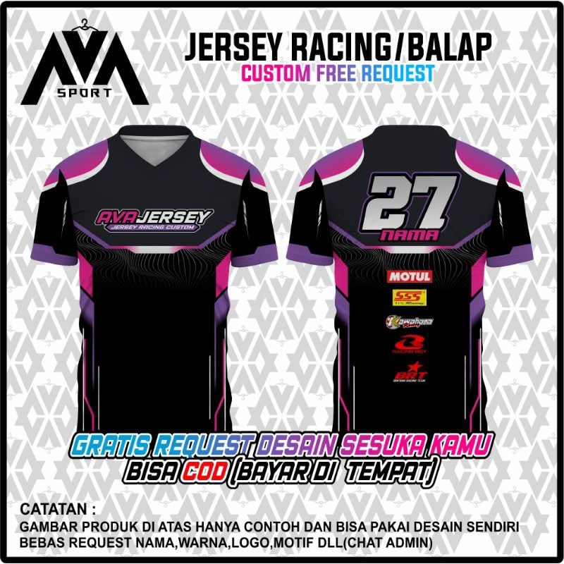 Jersey racing bisa custom design