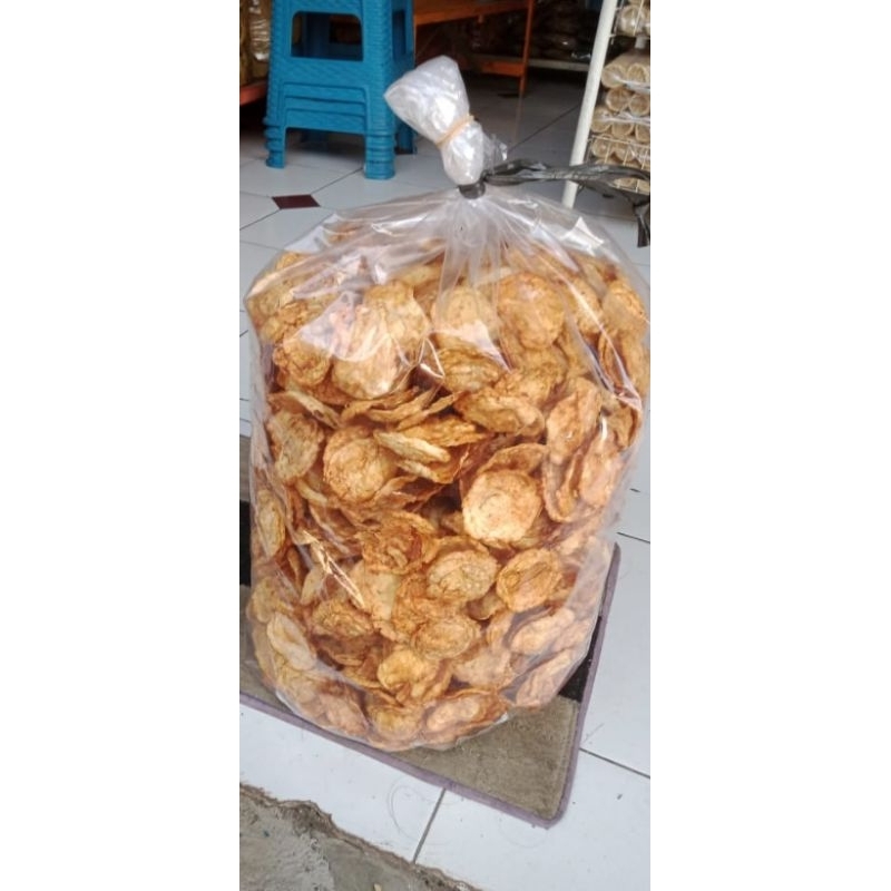 

Keripik emping melinjo pedas manis kemasan mini 100g