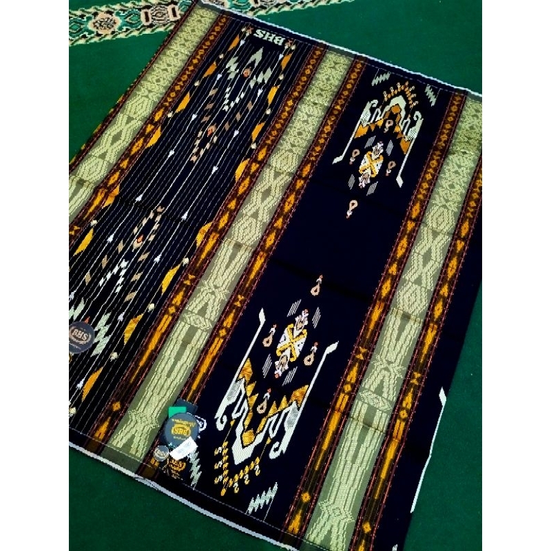 SARUNG BHS MASTERPIECE GOLD MOTIF SGL WARNA HITAM KOMBINASI EMAS MUDA