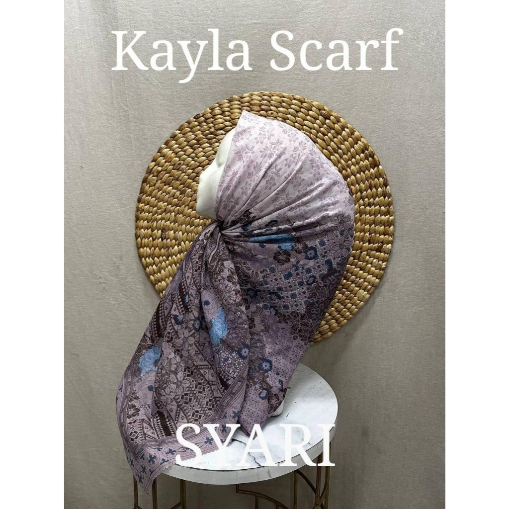 Gerai Rabbanii/Hijab Segi Empat Motif Syari/Kayla Scarf