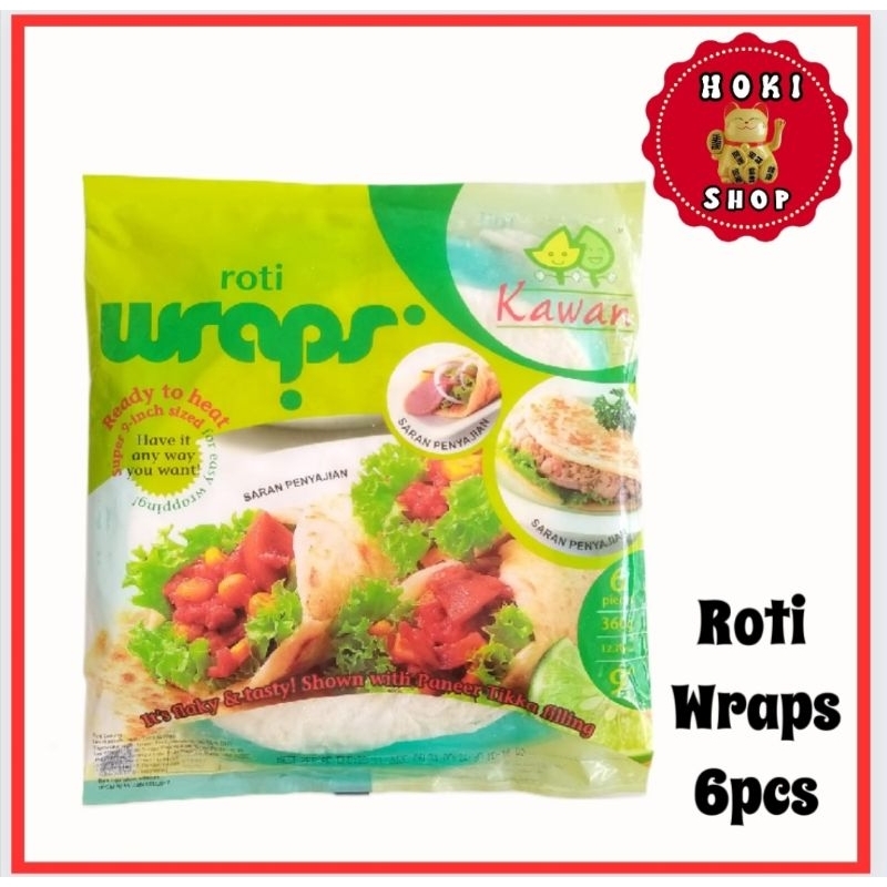 

[INSTAN ONLY] Kawan Roti Wraps Tortilla 6pcs 360gr / Roti Wrap / Kulit Kebab / Salad Wrap