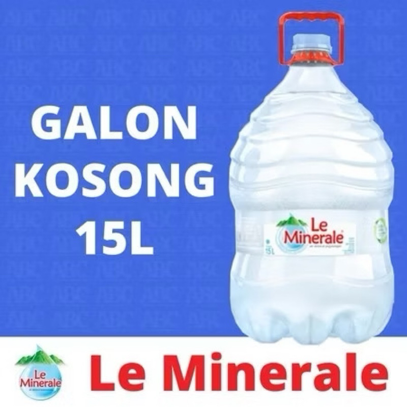 PER PCS Galon, Botol Air Le Mineral Kapasitas 15Liter (Kosong/Hanya Botol)