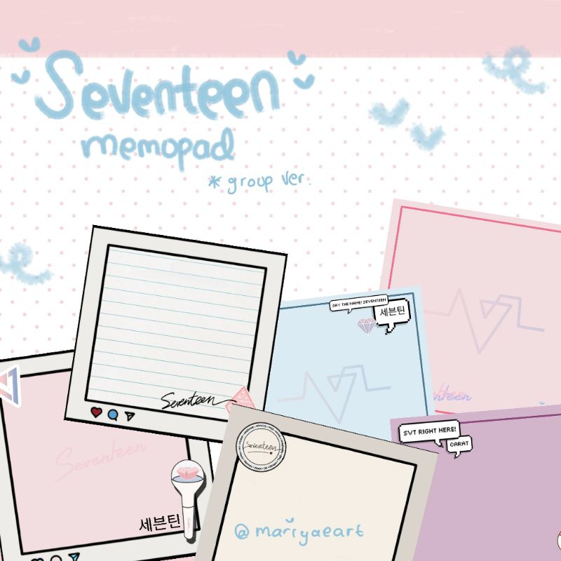 

Seventeen memo sheet notepad memopad agenda buku catatan notebook jurnal by mariyaeart