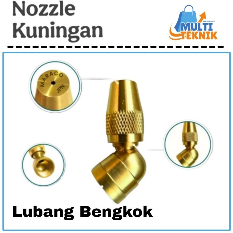 Nozzle Kuningan 1 Lubang Bengkok Sprayer Nozel Brass 1Lubang Bengkok