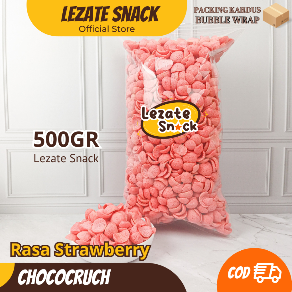

Choco Crunch STRAWBERRY 200gr / Koko Crunch / Coco Crunch Kiloan / Choco Chips Simba / Lezate Snack LEZATE SNACK