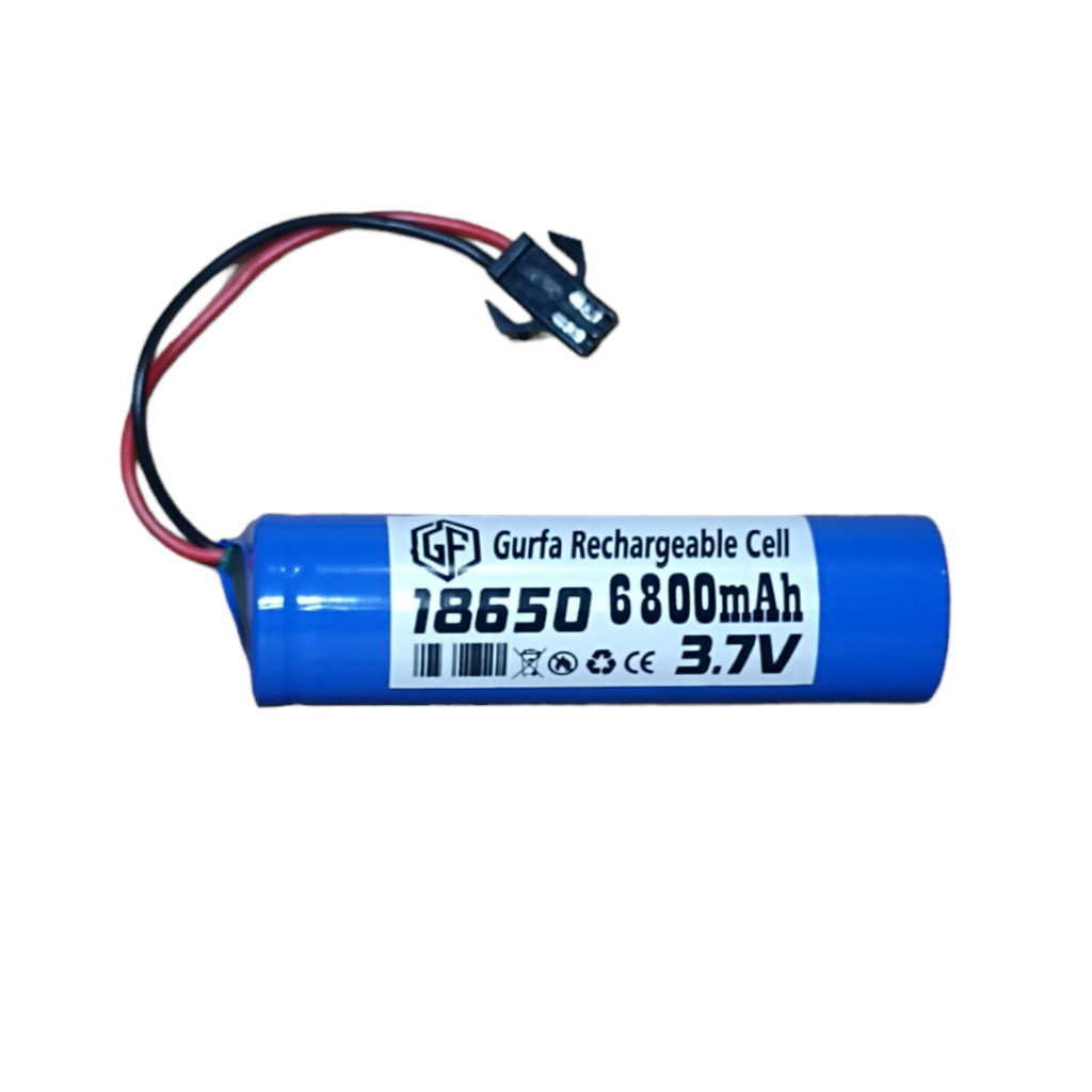 Mitsuyama_ Baterai Rc18650 / Baterai Mainan Anak Tipe Li-Ion 18650 3.7V 6800Mah Soket Hitam