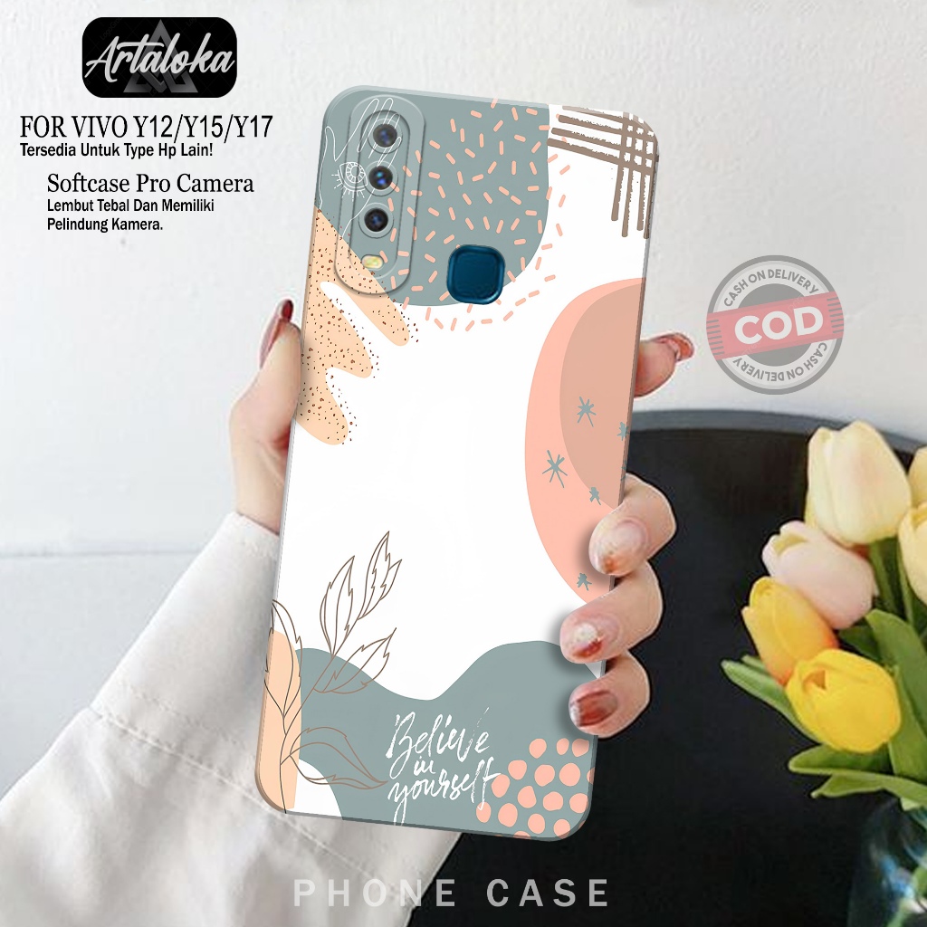 Softcase Hp Vivo Y12/Y15/Y17 Fashion Case Pattern Case Vivo Y12/Y15/Y17 Silikon TPU Pro Camera Casin