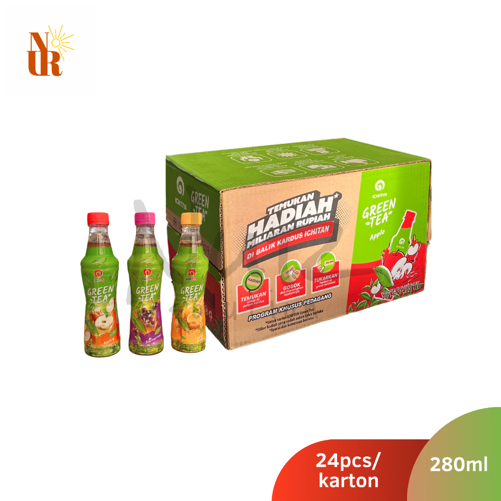 

Ichitan Green Tea PET 280ml x 24pcs [Karton] / Minuman Teh Aneka Rasa