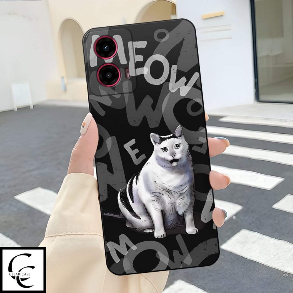 Softcase Handphone Motorola G45 Terbaru 2025 Motif Kucing | Case Motorola G45 Terbaru | Pelindung HP