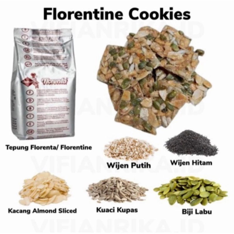 

Paket Florentine Cookies Almond Sunflower Pumpkin Wijen Florenta Bukan Kue Matang