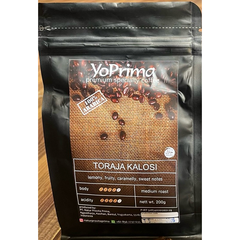 

YoPrima Arabica Kalosi Toraja Specialty 200g