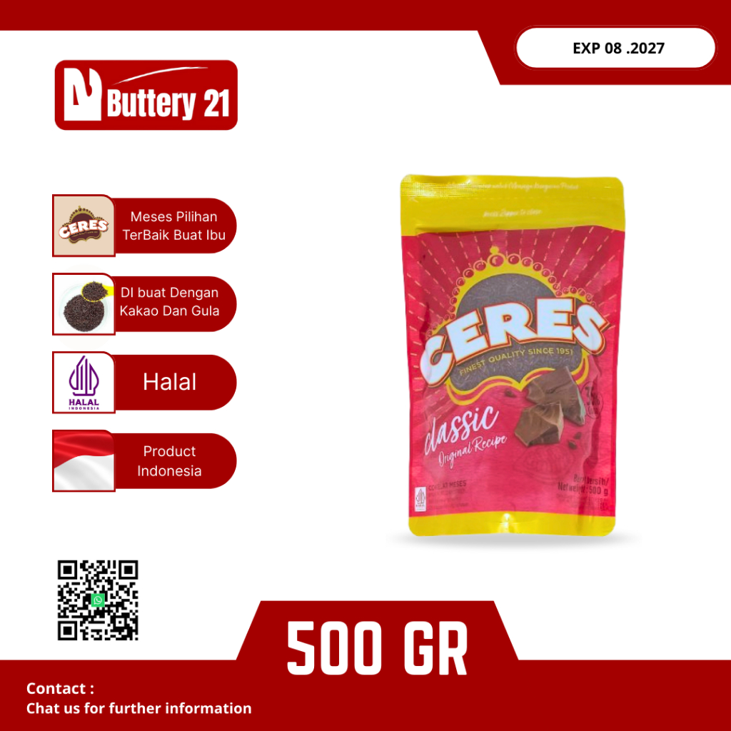 

CERES MESES CLASSIC COKELAT 500 GR/CERES COKLAT 500 GR