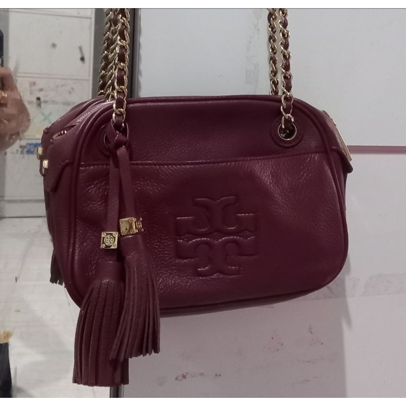 Preloved Tas Tory Burch Thea Chain Crossbody Bag / Sling Bag / Shoulder Bag