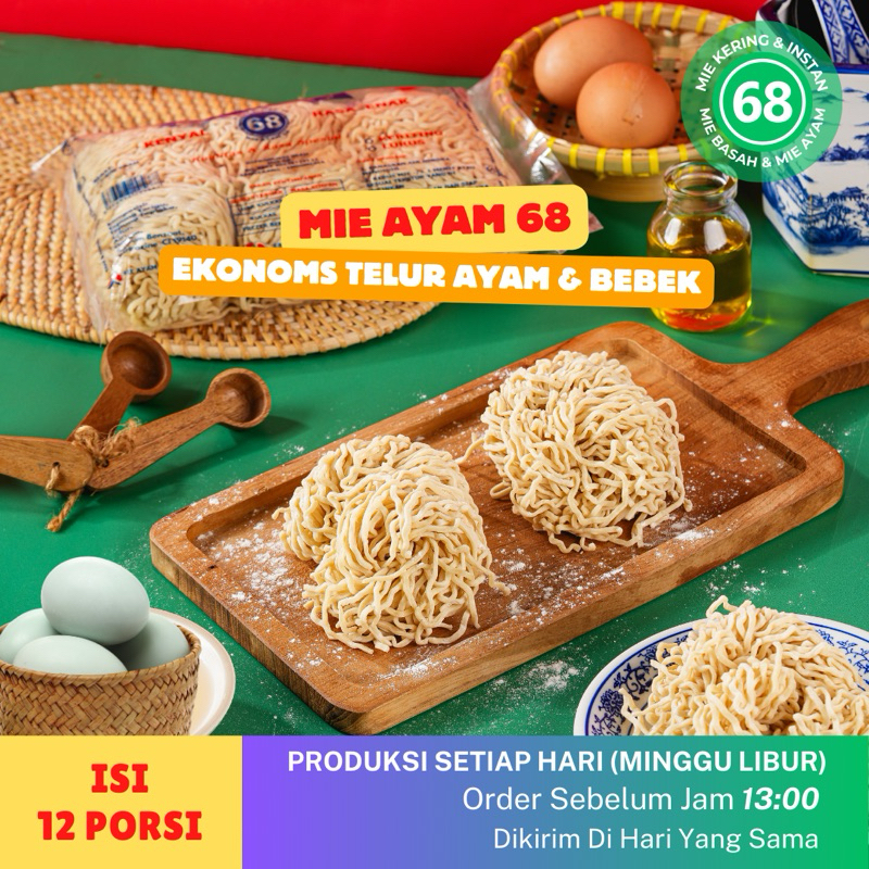 

1200 Gram 12 Pcs Mie Ayam Spesial Telur 68 Mentah Mie bebek mie telur bebek mie telur ayam mie ayam mie keriting mie yamin mie ramen mie gacoan mie pedas mie jebew mie keriting mie bangka bakmie bakmi ayam mie chilli oil