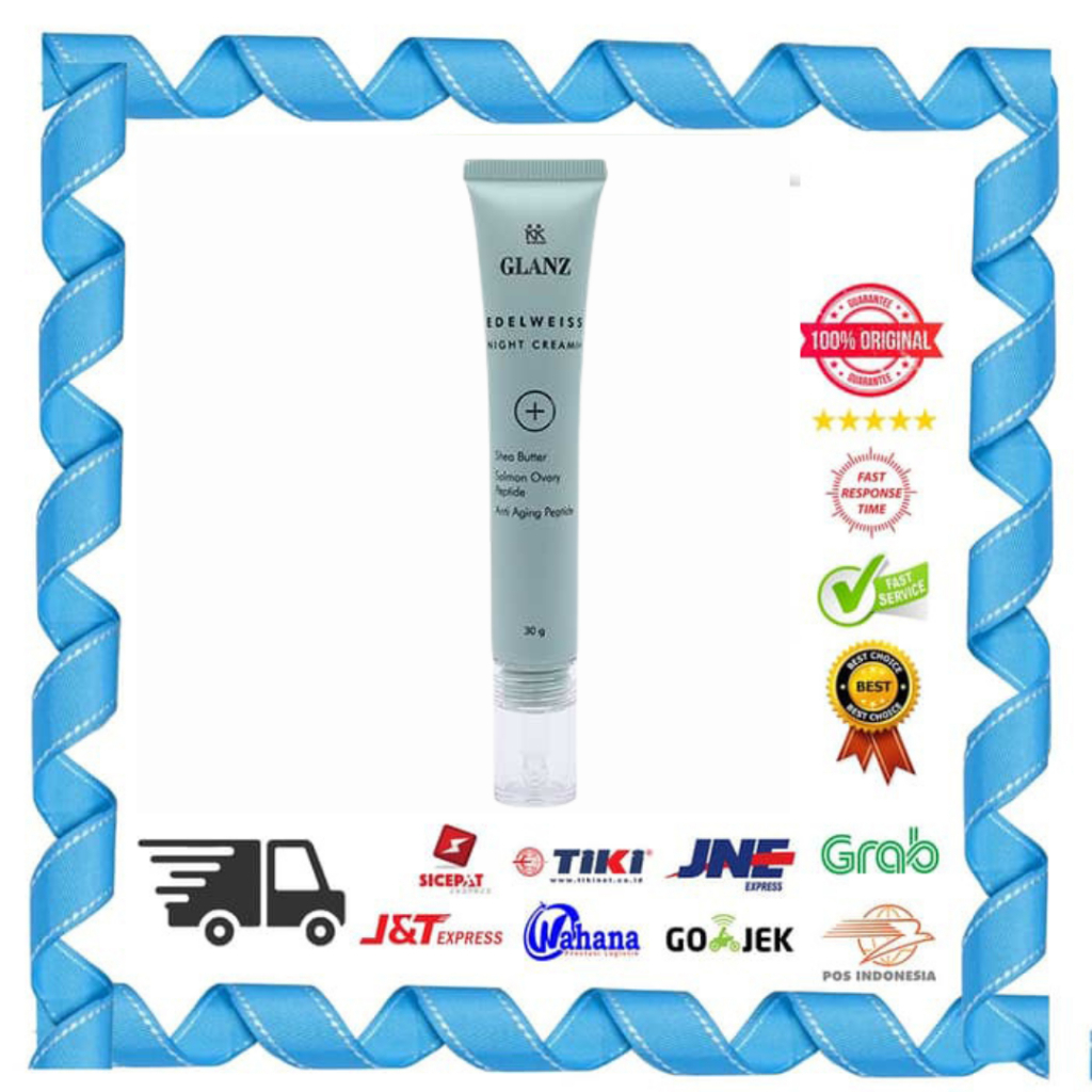 Glanz Edelweiss Night Cream KK Indonesia Regenerasi Sel Kulit Kelembaban Kulit dan Melawat Bakteri