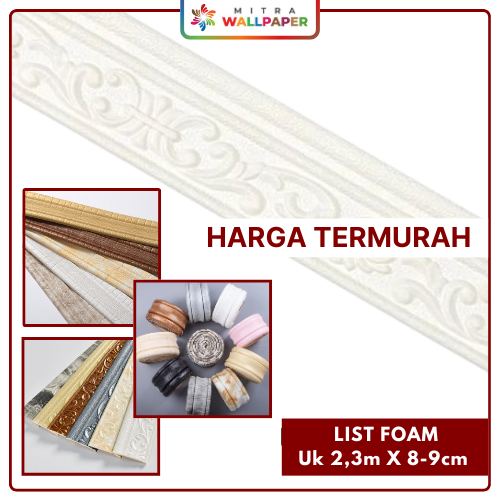 Stiker List Foam Dinding Wall Border Foam Tembok Stiker List Foam List Wallpaper Dinding Foam 3d