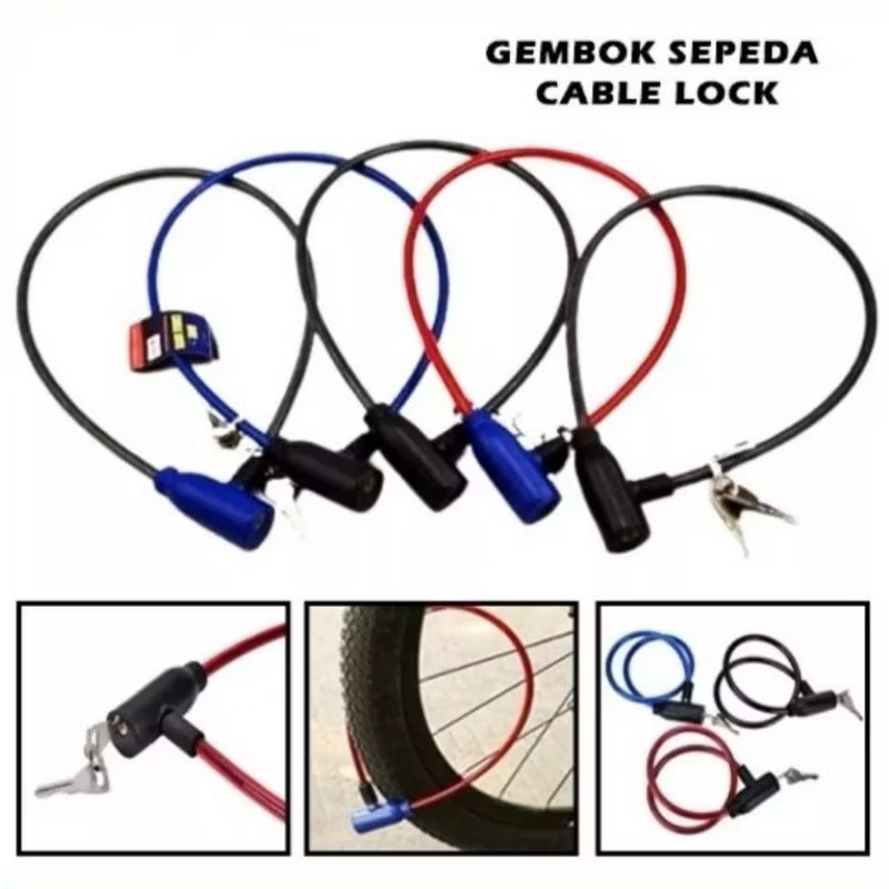 Gembok Kunci Sepeda Skuter Helm Kunci Sepeda Lipat MTB Roadbike DLL