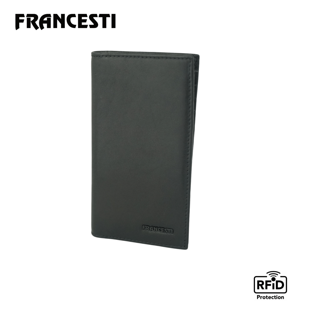 Francesti Dompet kartu 14 slot  genuine leather wanita/pria RFID Protection Genuine Leather 171R Bla