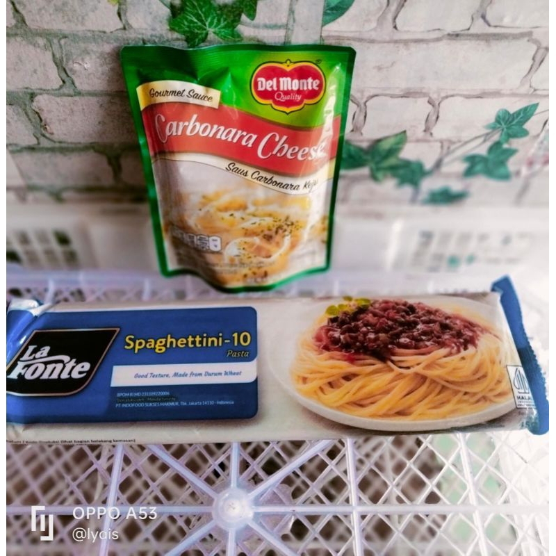 

Promo Pkt Spaghetti 450gr + saos carbonara cheese