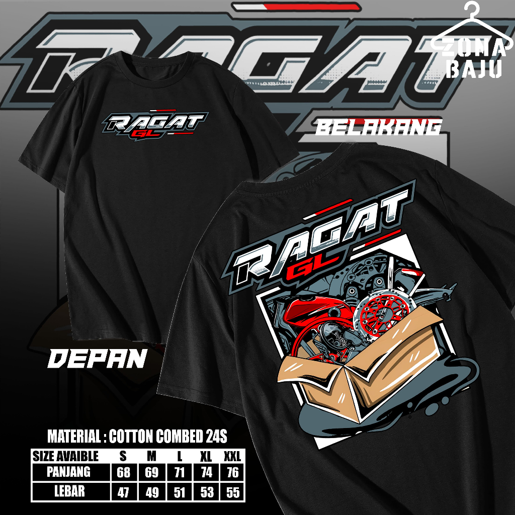 Baju Kaos Atasan Pria Ragat Honda Gank Herex Gl 100 Gl100 Max Pro Distro Original Murah Keren Bahan 