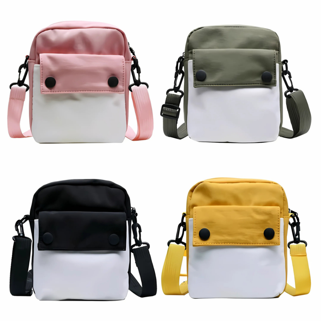 dem_sare - Tas Selempang Anak Perempuan Laki Laki Sling Bag Mini Kanvas Motif Polos