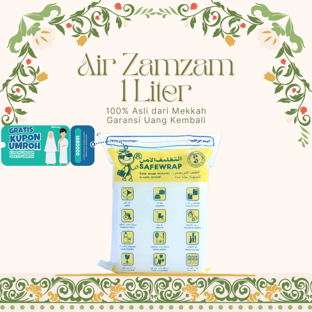 

Air Zam Zam 1 L Original Dari Mekkah / Air Zam Zam Asli