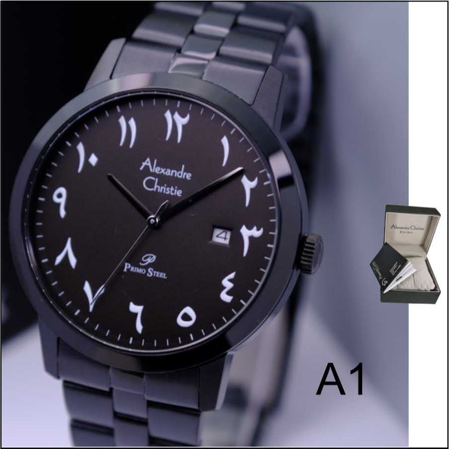Alexandre Christie ORIGINAL jam tangan pria angka arab AC1007 Alexander Cristie 100% ori