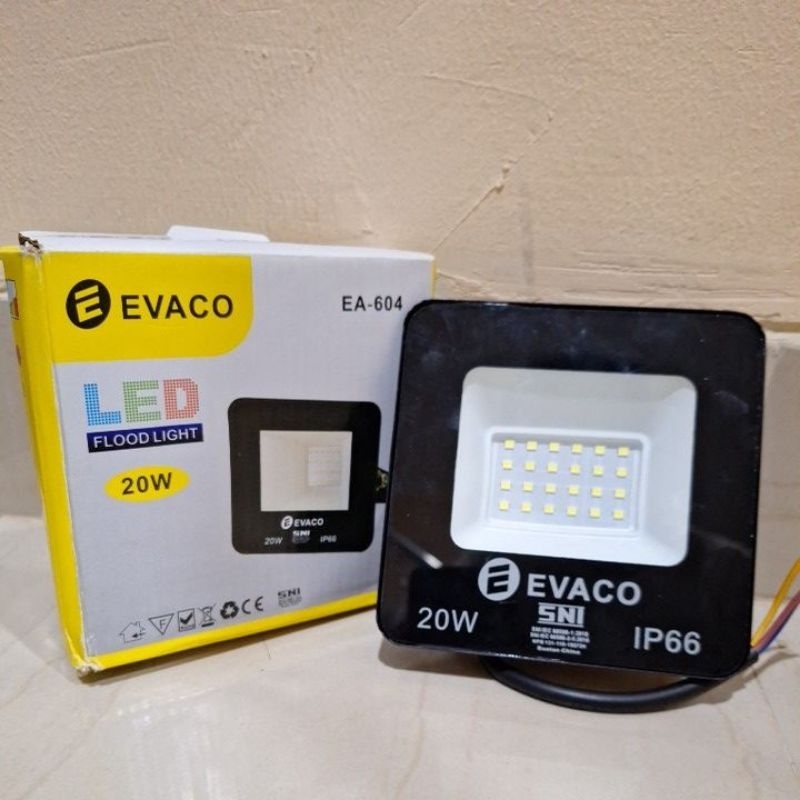 KAP LAMPU SOROT LED 20WATT 20W / LAMPU SOROT TEMBAK LED 20 WATT EVACO