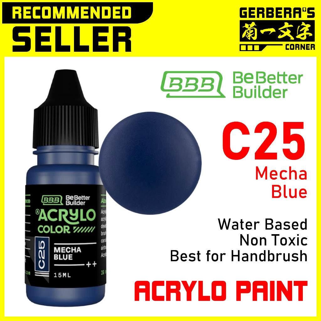 

ACRYLO PAINT C25 MECHA BLUE - BOTOL TETES - Water Based Paint Cat Kuas Airbrush