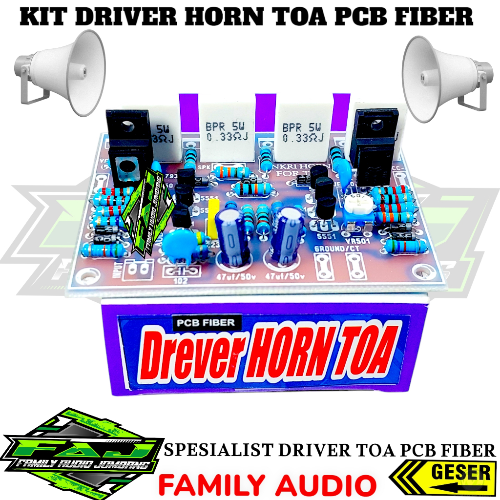 Kit Driver Amplifier Horn Corong Khusus TOA Kualitas Super Midhigh TOA PCB FIBER