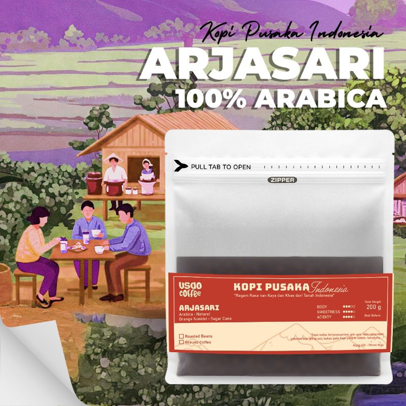 

Kopi Pusaka Arjasari Arabica 200gr Single Origin Grade A