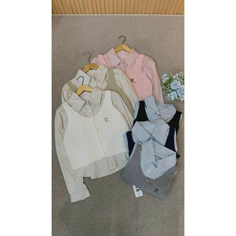 GF"KEMEJA SALUR 2in1"Kemeja kekinian