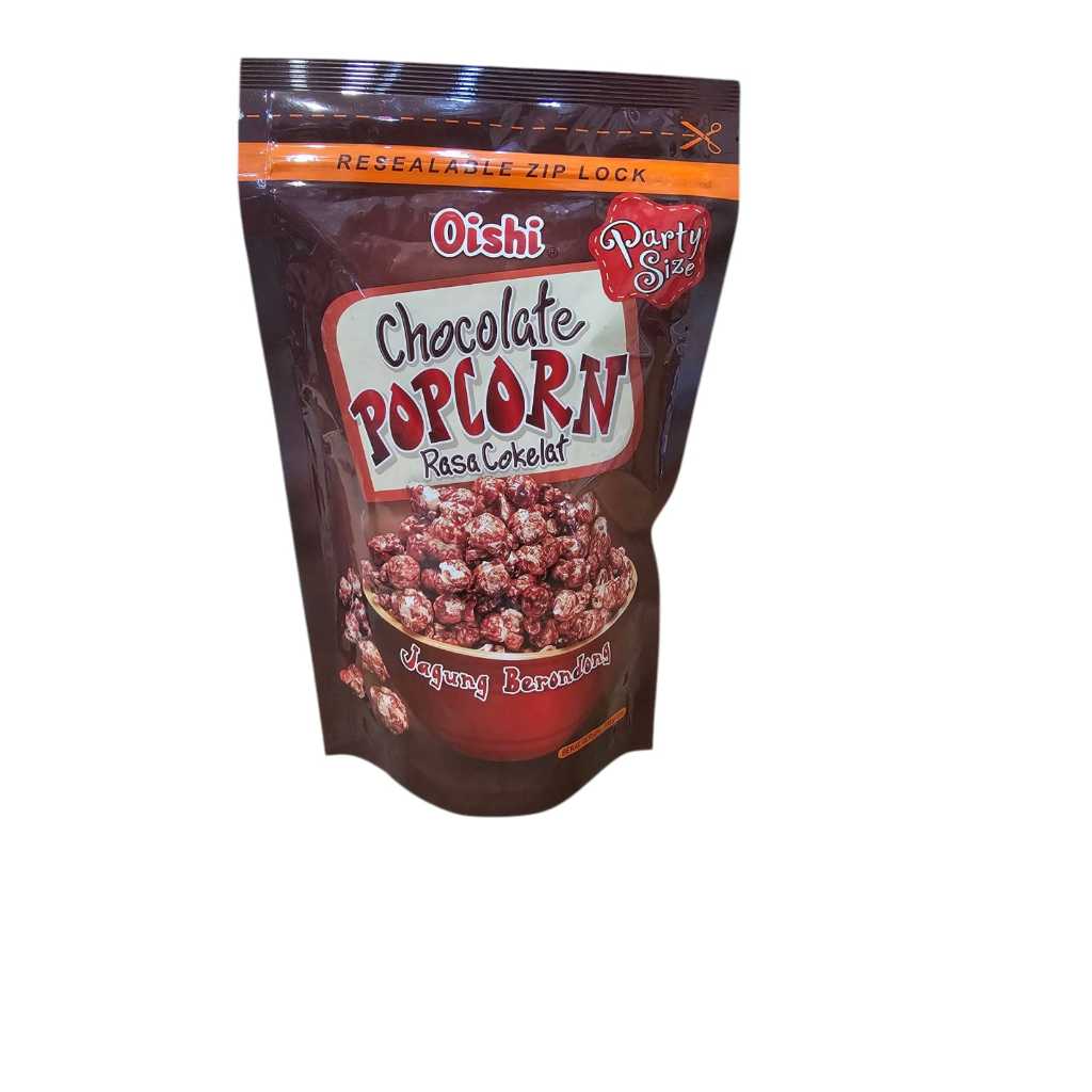 

Oishi Popcorn COKLAT 100gr - Chocolate Cokelat Bag / Camilan. Snack Popcorn