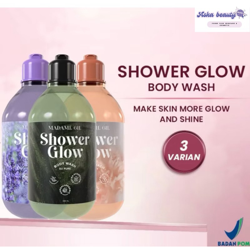 * ASKA BEAUTY * MADAME GIE SHOWER GLOW BODY WASH WHIT PG BALANCES 300 ml