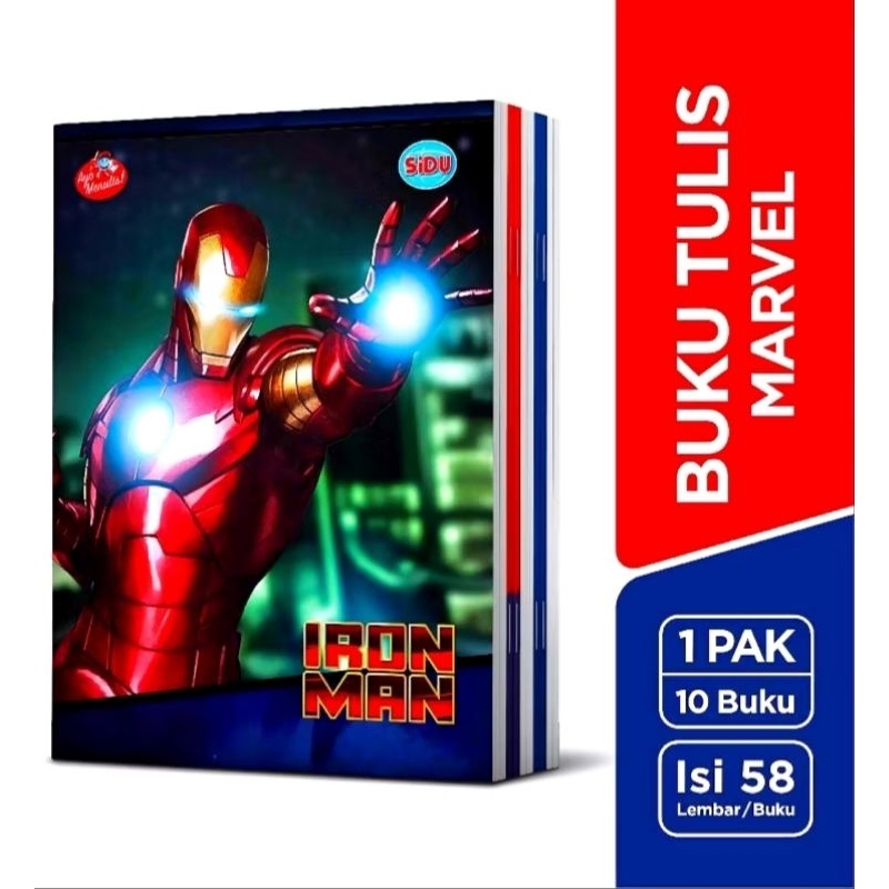 

Buku tulis SIDU premium 58 lembar, 1 pack isi 10 buku (motif acak)