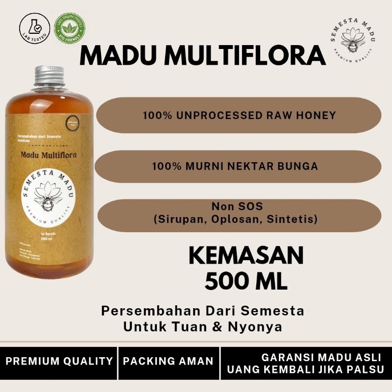 MADU MULTIFLORA 100% NEKTAR BUNGA KOPI, RAMBUTAN, DURIAN