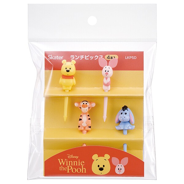 [Skater] Winnie The Pooh Picks Lunch Pick Disney Food Pick Pooh Bento Pick - Tusukan Bento Tusben Wi