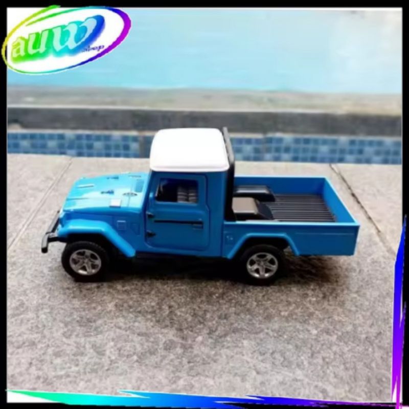 Diecast Miniatur Jeep Toyota Hardtop FJ40 Pick Up Miniatur Mobil Truck