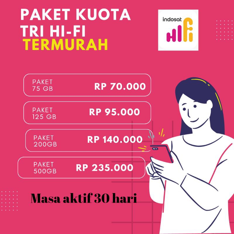 kuota tri hi-fi mulai 75 gb sampai 500 gb