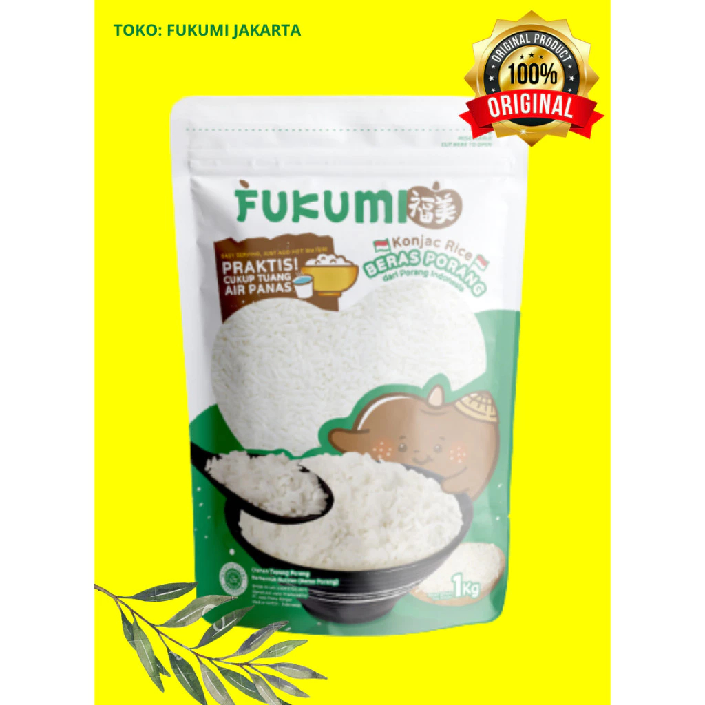 

Beras Porang Fukumi ORIGINAL Pouch 1 Kg / Fukumi Beras Porang