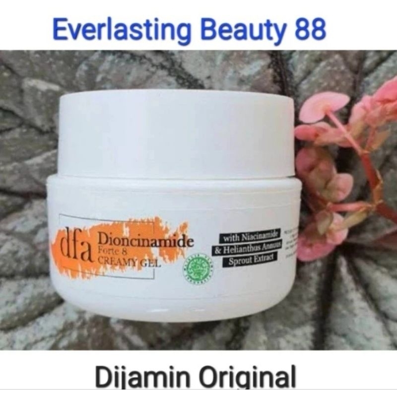 DFA Dioncinamide Forte 8 Creamy Gel - pemutih pencerah pelembab kulit berminyak / berjerawat - BPOM