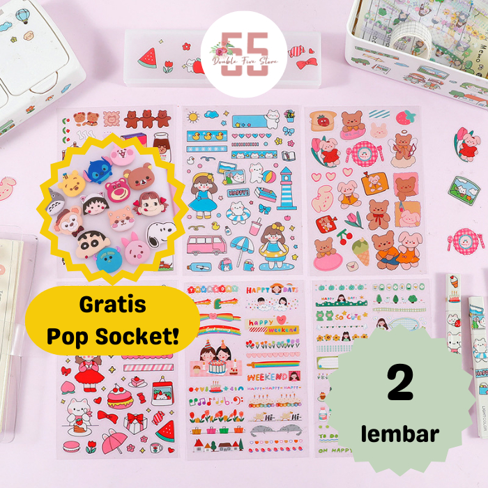 

Sticker Anti Air Aesthetic Dekorasi Tumbler Jurnal Scrapbook Motif Kartun Lucu - 030