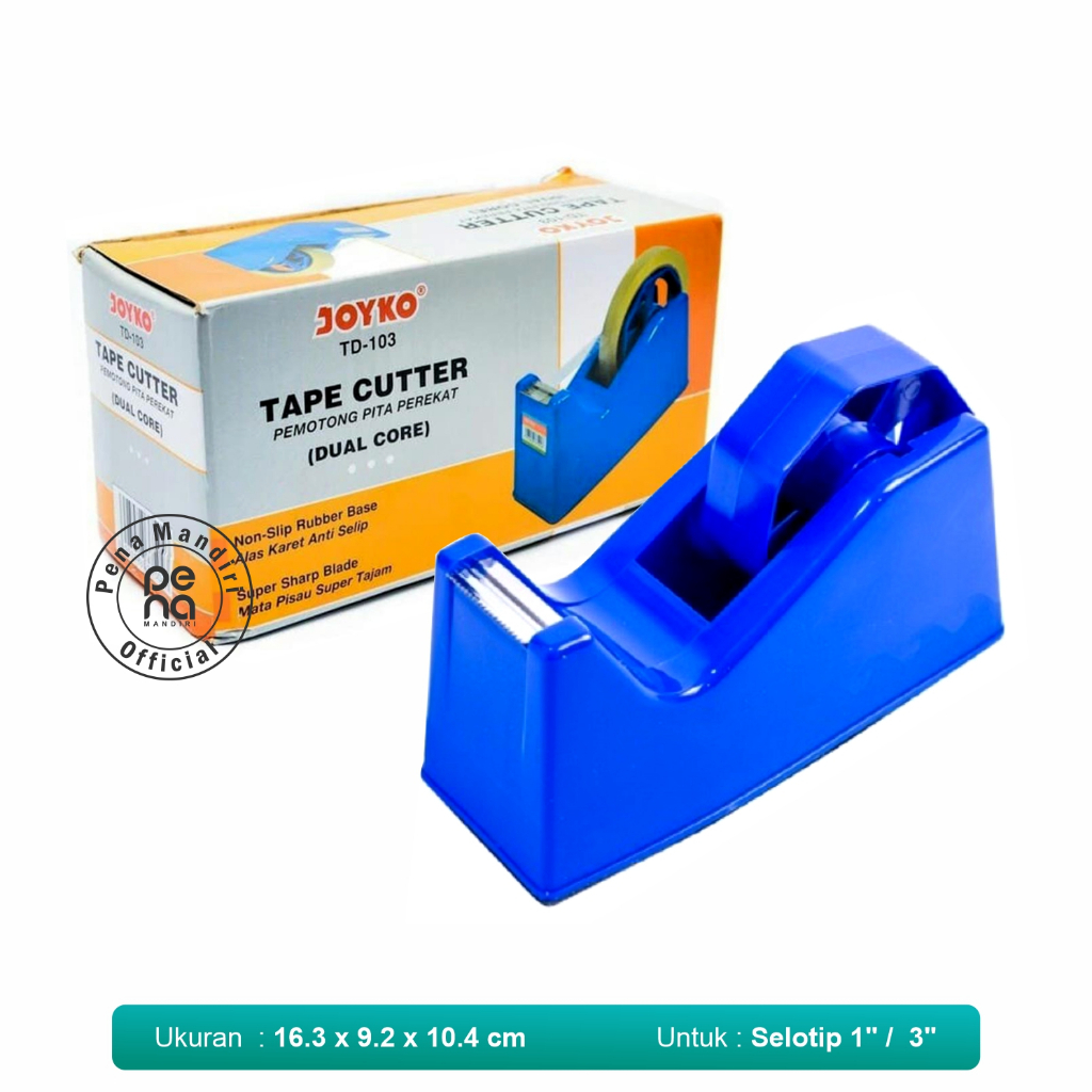 

Tape Cutter Tape Dispenser Pemotong Pita Perekat Joyko TD-103 Dispenser Tape Tempat Lakban Solatip