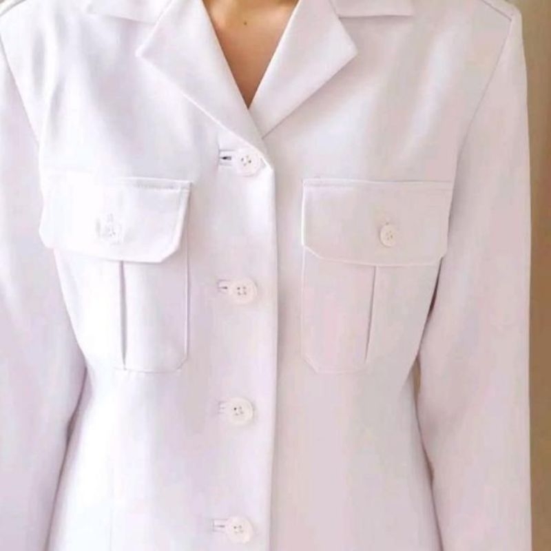 BAJU PUTIH WANITA-PDH PUTIH-BAJU DINAS PNS PUTIH-Baju Putih PDH Wanita
