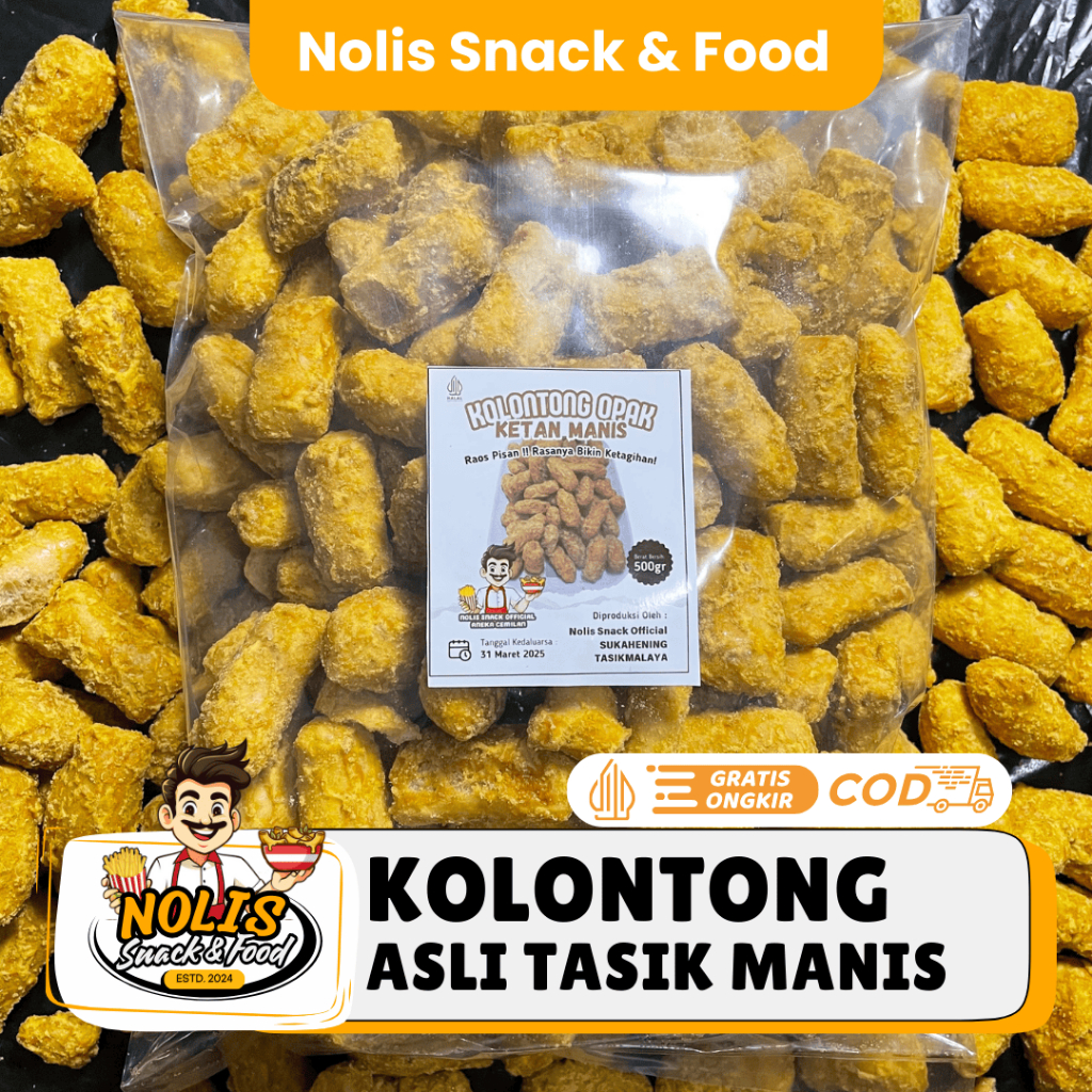 

Kelontong Opak ketan Manis gula merah (250gram) Kolontong Manis Khas Tasikmalaya//Grosir Nolis Snack