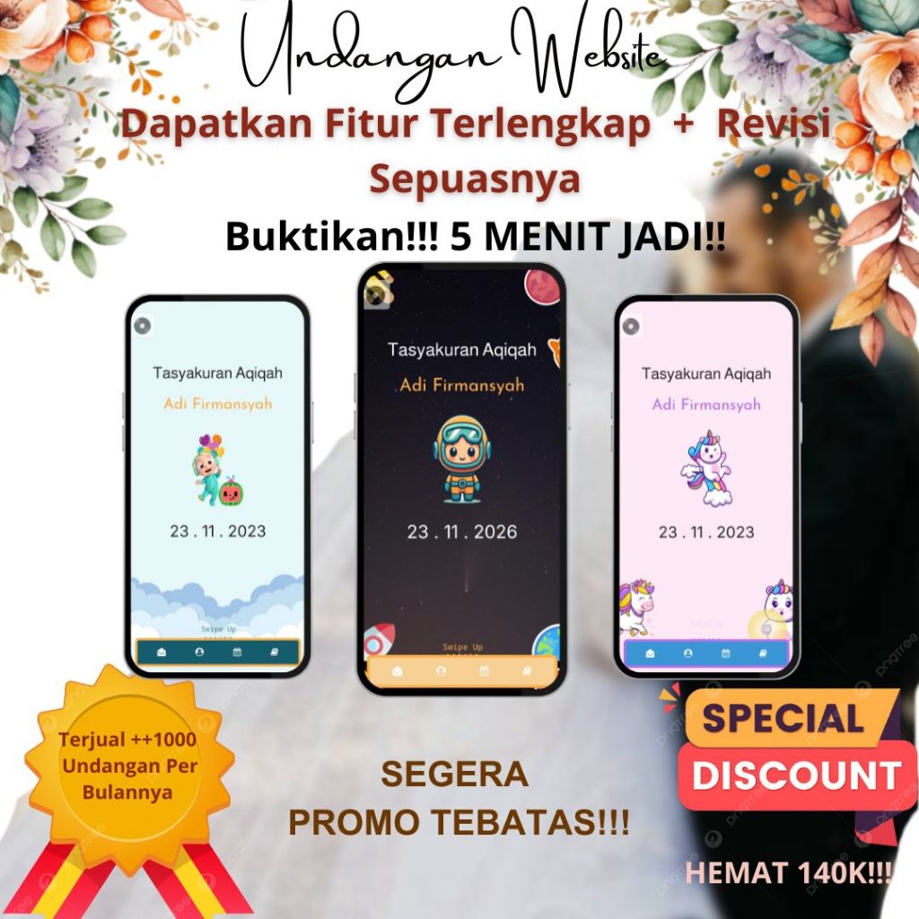 Undangan Digital Website Pernikahan Tasyakuran Aqiqah