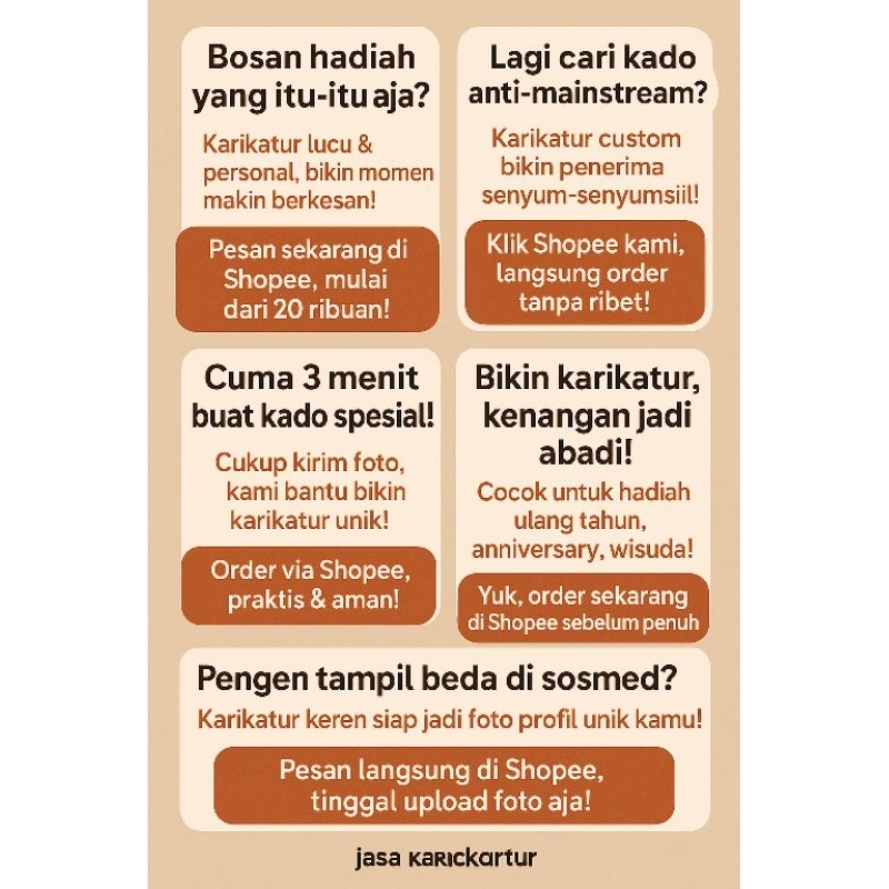 Jasa pembuatan karikatur