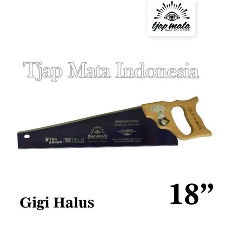 Gergaji Kayu Tjap Mata Original 18" Inch / Gergaji Kayu Tangan / Gergaji Hand Saw Pemotong Kayu