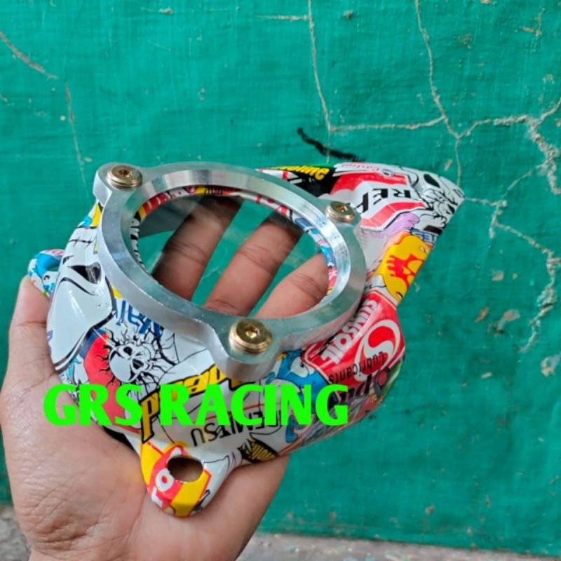 Cover CVT Vario 125 150 LED BARU 2018-2023 KARBON WTP MOTIF CARTOON TENGKORAK cover saluran udara al